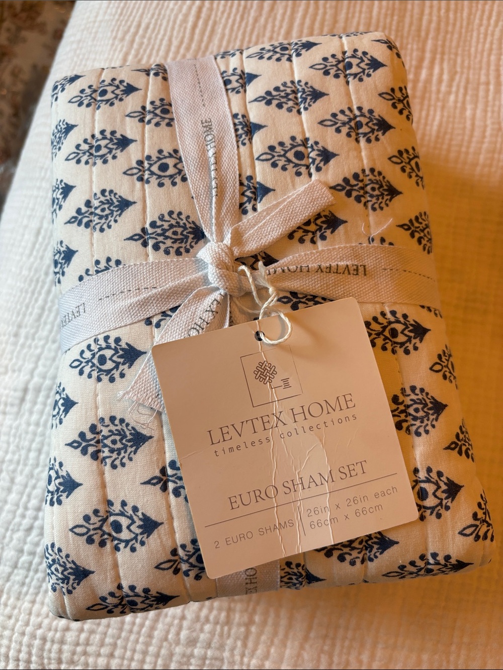 Levtex Home CLARA BLUE EURO SHAM SET OF 2 - Picture 6 of 6